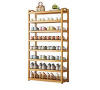 Bamboo Shoe Rack Storage 8 Tier Portable Shoe Shelf for Household Sturdy and Sustainable Dustproof Non Slip Design 70cm (28inch) Height