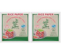 BAMBOO TREE Papel de Arroz 22 cm, Cuadrado (1 X 400 GR) (Paquete de 2)
