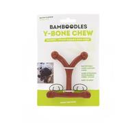 Bamboodles Juguete masticable para Perros en Forma de Y, Ideal para Perros pequeños, Sabor Tocino