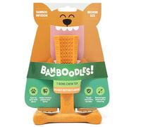 Bamboodles Mantequilla de maní T-Bone Juguete masticable para Perros - Mediano