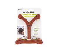 Bamboodles Y-Bone - Juguete masticable para Perros, Grande, Sabor a Tocino, masticable de Larga duración para Perros Grandes, Juguete Seguro y Duradero para Satisfacer los instintos de masticación