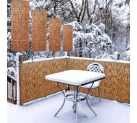 Bamboofor Balcón y Patio - Separador de valla al aire libre jardín patio trasero pared privacidad 3.5 x 16.4 pies (107 x 500 cm)