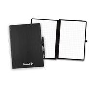Bambook Cuaderno Original Classic - A4 - Cuadros - Cuaderno Reutilizable, Bloc de notas borrable, Bloque Espiral de Pizarra Blanca Durable - Incluye Pluma y Bambook App Gratis