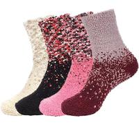 BambooMN - Calcetines de degradado borroso acogedor super suave c¨¢lido - Surtido D, 4 prs