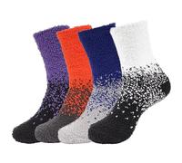 BambooMN - Calcetines de degradado borroso acogedor super suave c¨¢lido - Surtido E, 4 prs