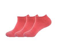 BambooMN Calcetines de nailon mullidos con infusión de aloe para mujer, Rojo sólido., 2-7