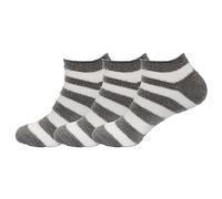 BambooMN Calcetines de nylon difusos con infusión de aloe estupendo para mujer, Gris (Grey Stripes), XL