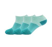 BambooMN Calcetines de Nylon Fuzzy infundidos Super Aloe peque?os para mujeres (3 pares) - Aquamarine