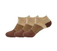 BambooMN Calcetines de spa de nailon con infusión de aloe suave para mujer, color marrón, 3 pares