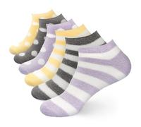 BambooMN Calcetines de spa de nailon mullidos con infusión de aloe para pies secos para mujer, Asst L, 9-12