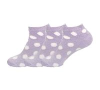 BambooMN Calcetines tobilleros de nailon peludos para mujer, pequeños, medianos y suaves con infusión de aloe - morado - S