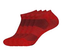 BambooMN Calcetines tobilleros de rayón de bambú de corte bajo para hombre y mujer, para deportes, trabajo y uso diario, 4 pares, talla unisex, 13 rojo cereza, S-M