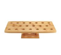 BambooMN - Cono de comida rectangular ancho de bamb natural de 16,3 pulgadas, soporte Tamaki para restaurantes, eventos con catering, fiestas o