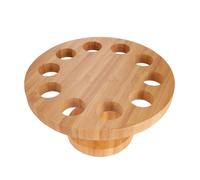BambooMN - Exhibidor de conos de comida circulares de bamb natural de 7,25 pulgadas, soporte Tamaki para restaurantes, eventos con catering, fie