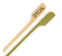 BambooMN - Marcador especial de bambú para paletas - 9 cm - 100 piezas