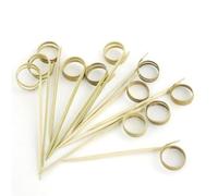 BambooMN Premium Decorative Bamboo Cocktails Hors D'oeuvres Fruit Sandwich pinchos para eventos catered, vacaciones, restaurantes o Buffet Party Supplies, 200 piezas