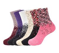 BambooMN Surtido calcetines de degradado difusos c¨¢lidos s¨²per suaves y acogedores - Surtido D - 6prs