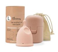 Bamboozy Copa Menstrual Con Esterilizador (L) Copas Menstruales Reutilizables de Lujo Hechas de Silicona Médica - Hasta 12 horas de Protección - Libre de Plástico, sin BPA