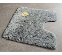 Bambou Antracita Gris Alfombra de Wc Con Corte 55x55cm. Altura Del Pelo :3 0mm