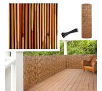 Bambú al aire libre, 80 cm x 600 cm, ideal para jardín, balcón, restaurantes, hoteles, solución ecológica y versátil de valla de bambú