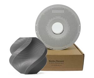 Bambu Lab ABS Filamento 3D de alta temperatura, 1,75 mm, 1 kg, filamento con bobina, plateado