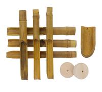 Bambú para Carillón de Viento y Madera Kit de Bricolaje | Tubo y Badajo Incluidos, Bloques de Madera y Atrapavientos, para Marco Existente o Gancho Colgante