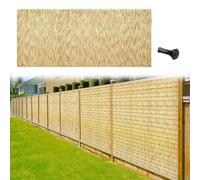 Bambú para jardín, valla de balcón natural, cortina decorativa de bambú de 0,5 m x 6 m, solución de valla para exteriores.