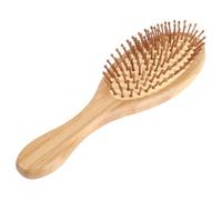 Bambú Peine de Masaje Mango Ergonómico, para Cuero Cabelludo | Cerdas de Madera, Diseño Airbag, Cuidado del Cabello Húmedo, Uso en Baño o Viajes