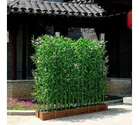 Bambú simulado, planta de bambú artificial for exteriores con hojas, adecuada for la entrada del patio del jardín, decoración de privacidad, cerca de pantalla(2m/78.7in)