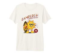 Bamburgh Castle Beach Retro Comic Dibujos Animados Soul Surfer '78 Camiseta Premium