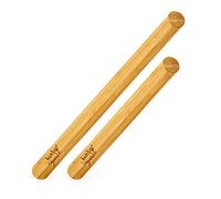 bambuswald© Rodillo de masa ecológica de bambú en un juego de 2 unidades (30cm resp. 40cm y 3,4cm de diámetro) Rodillo de amasar, rodillo de hornear | Accesorio de hornear ideal para la masa