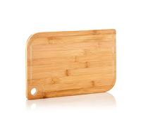 bambuswald© Tabla de cortar ecológica de bambú de S a XL con surco de Bambuswald | Tabla de cocina profesional y 100% ecológica para carne, verduras y queso | Mediana