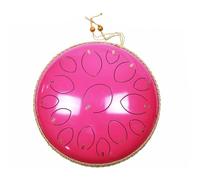 BAMFY 14 Pulgadas 15 Notas Tambor De Lengua De Acero Tambor De Lluvia Instrumento De Percusión Educación Musical Handpan Con Rango Ultra Amplio, Bolsa De Transporte, Baquetas(Pink)