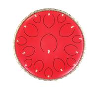 BAMFY 14 Pulgadas 15 Notas Tambor De Lengua De Acero Tambor De Lluvia Instrumento De Percusión Educación Musical Handpan Con Rango Ultra Amplio, Bolsa De Transporte, Baquetas(Red)