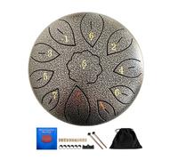 BAMFY 6 Pulgadas 11 Nota Tambor De Lengua De Acero, Instrumento De Percusión Handpan Con Libro De Música, Baquetas, Paletas Para Los Dedos, Pegatinas Y Bolsa De Transporte(A)