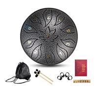 BAMFY 6 Pulgadas 11 Notas Tambor De Lengua De Acero Instrumento De Percusión Handpan Con Bolsa Suave Palillo De Tambor, Libro De Música Tongue Drum Para Meditación, Zen, Yoga(A)