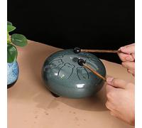 BAMFY 6 Pulgadas 8 Notas Tambor De Lengua De Acero Tambor De Lluvia Para Exterior Percusión Instrumentos Con Mazos, Handpan Para Educación Musical Sanación Con Sonido Meditación(C)