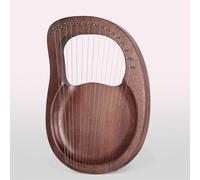 BAMFY Arpa De Lira 16,19,21 Cuerdas Musical Instrumento Para Principiantes Adultos Portátil Profesional Lyre Harp Con Funda, Afinador, Cuerdas De Repuesto(16-String-Plate Style - Espresso)