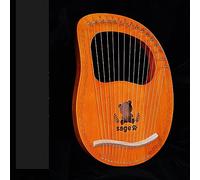 BAMFY Arpa De Lira 16,19 Cuerdas Madera Maciza Lyre Harp Clásica Tradicional Portátil Profesional Instrumento Musical Para Adultos Niños Principiantes(16-string-Case-Panda Log Color)