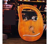 BAMFY Arpa De Lira 16,19 Cuerdas Madera Maciza Lyre Harp Clásica Tradicional Portátil Profesional Instrumento Musical Para Adultos Niños Principiantes(16-string-Case-Deer)
