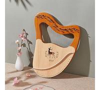 BAMFY Arpa De Lira 21, 27, 32 Cuerdas Instrumento Musical Madera Portátil Lyre Harp Con Llave De Afinación, Juego De Cuerdas De Repuesto, Funda De Transporte Negra(32-string)