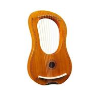 BAMFY Arpa De Lira 7,10 Cuerdas Instrumento Musical Portátil Pequeño Lyre Harp Caoba Madera Maciza Con Llave De Afinación, Púas, Cuerdas De Extracción Para Principiantes(10 Tone Floral Log Color)
