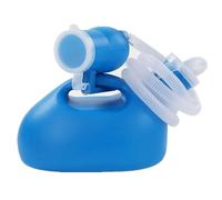 BAMFY Orinal Adulto 2000ml Tubo Largo con Tapa Urinario Portatil Hombre Noche A Prueba De Derrames, Portátil Botellas for Urinarios Emergencia Botella De Orina (Color : Azul, Size : 1.6m Pipe)