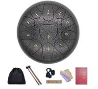 BAMFY Tambor De Lengua De Acero 11 Nota 6 Pulgadas Handpan Para Adultos Niños Tambor De Lluvia Con Bolsa, Palos, Libro De Música, Mazos, Cubierta De Dedo Tongue Drum(A)
