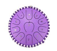 BAMFY Tambor De Lengua De Acero 11 Nota 7 Pulgadas Tongue Drum Con Libro De Música, Handpan Y Bolsa De Transporte Para Educación Musical, Curación Mental, Concierto, Yoga, Zen(Purple A)