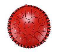 BAMFY Tambor De Lengua De Acero 11 Nota 7 Pulgadas Tongue Drum Con Libro De Música, Handpan Y Bolsa De Transporte Para Educación Musical, Curación Mental, Concierto, Yoga, Zen(Red A)