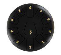 BAMFY Tambor De Lengua De Acero 11 Nota 8 Pulgadas Tongue Drum, Handpan Instrumento De Percusión Con Libro De Música, Pegatinas, Mazos De Tambor, Bolsa Para Curación Mental(Negro)