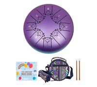 BAMFY Tambor De Lengua De Acero 5 Pulgadas 8 Nota Educación Musical Handpan Instrumento De Percusión Con Bolsa, Mazo, Y Pegatinas Para Niños Tongue Drum Para Meditación Yoga(Sheep)