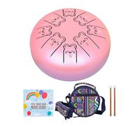 BAMFY Tambor De Lengua De Acero 5 Pulgadas 8 Nota Educación Musical Handpan Instrumento De Percusión Con Bolsa, Mazo, Y Pegatinas Para Niños Tongue Drum Para Meditación Yoga(Rat)