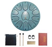 BAMFY Tambor De Lengua De Acero 6 Notas 11 Pulgadas Musical Percusión Instrumentos Handpan Para Adultos, Niños Principiante Meditación Concierto Yoga Tongue Drum(G)